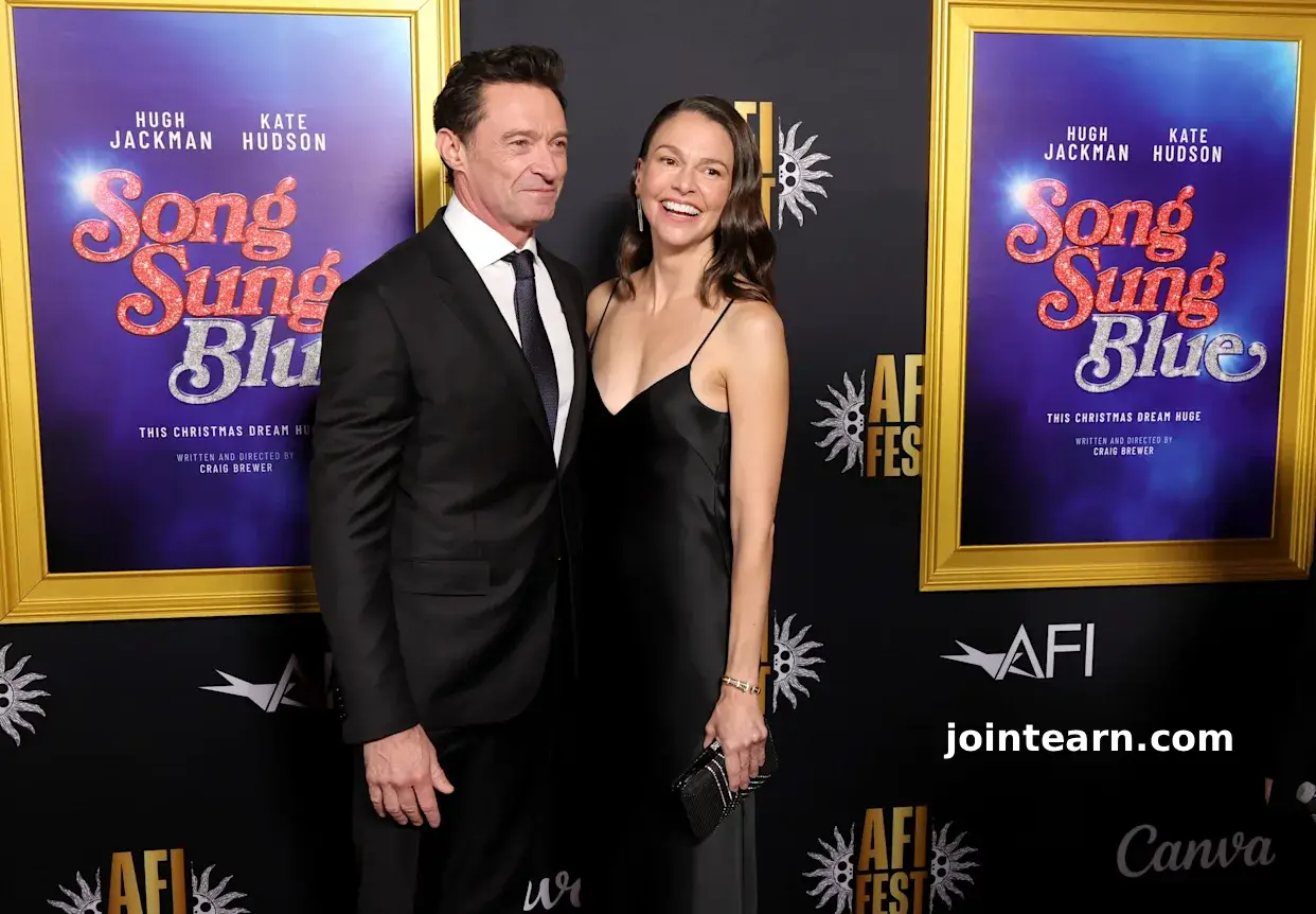 Hugh Jackman and Sutton Foster Make Red Carpet Debut at ‘Song Sung Blue’ Premiere