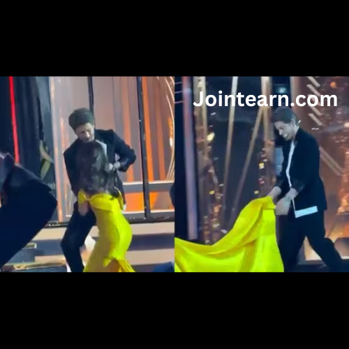 Shah Rukh Khan Comes to Nitanshi Goel’s Rescue at Filmfare Awards, Holds Her Dress Train