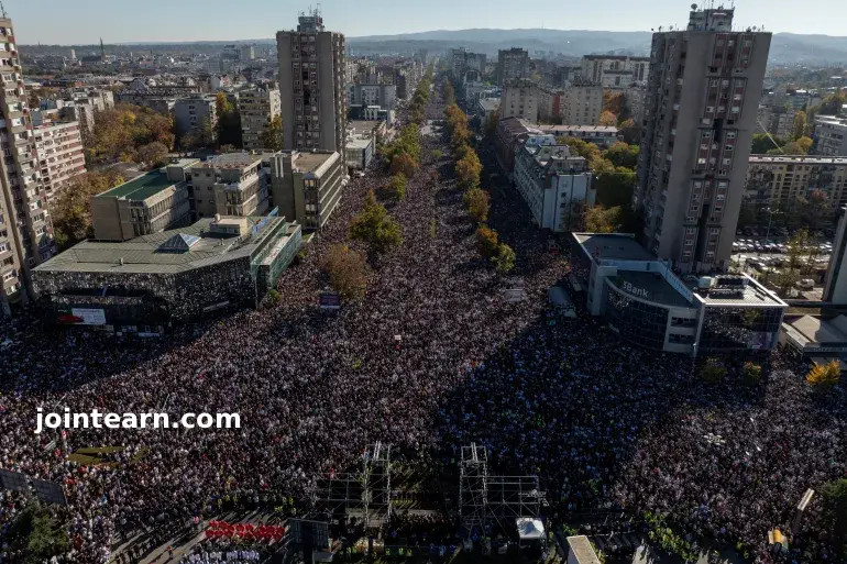 Serbia Marks First Anniversary of Novi Sad Train Station Collapse with Mass Protests and Calls for Justice