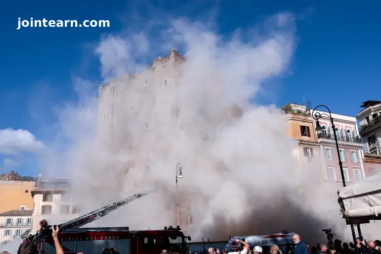 Worker Dies After Partial Collapse of Rome’s Medieval Torre dei Conti During Restoration Efforts