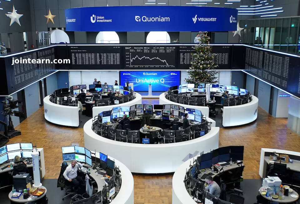 European Shares Rise on Bank and Commodity Gains Amid Economic Signals