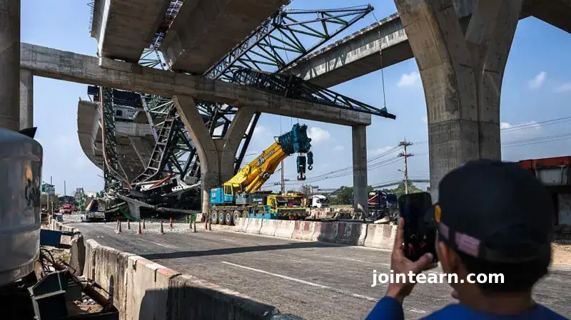 Two Dead After Crane Collapses Onto Highway in Thailand Amid Safety Concerns