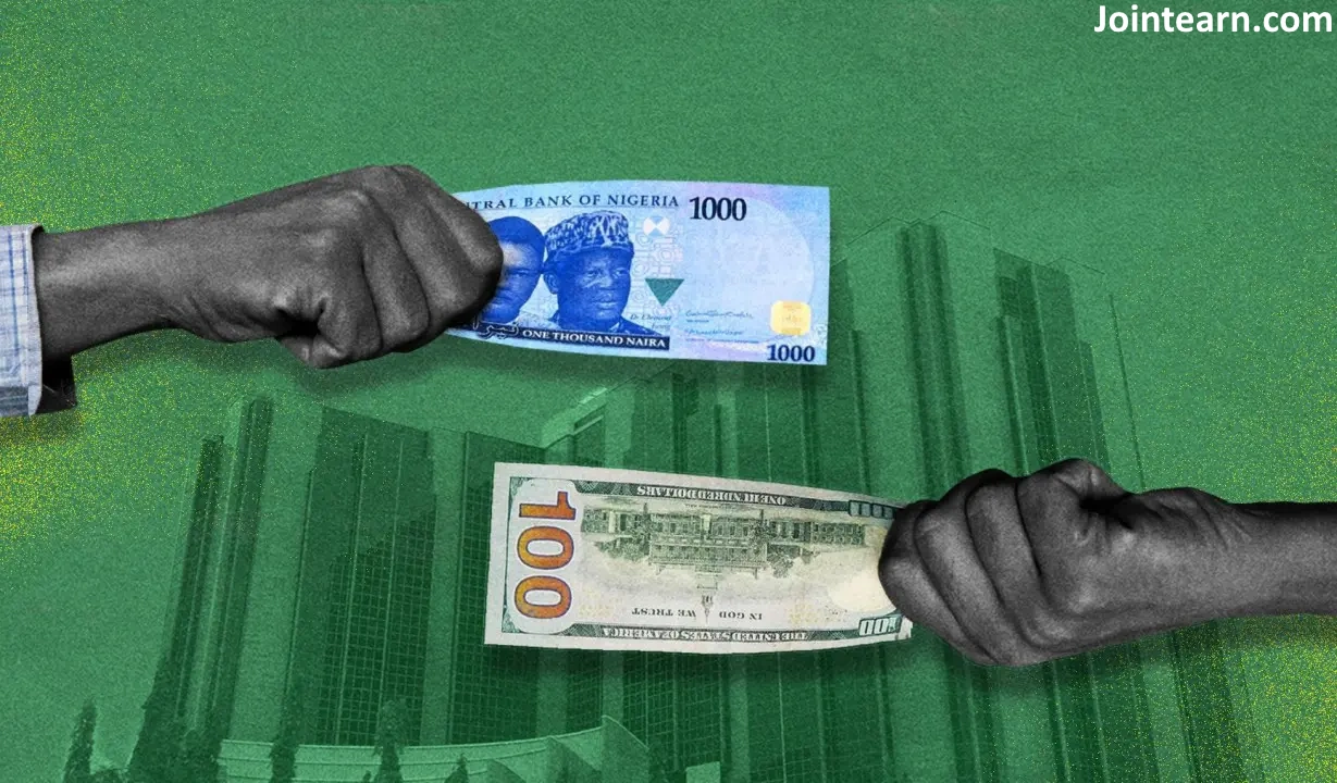 The Naira strengthens against the Dollar.