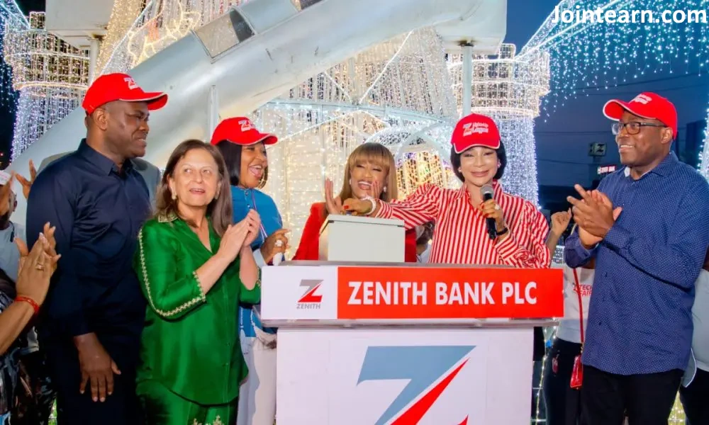 “Zenith Bank Brings Holiday Cheer with Ajose Adeogun Street Light-Up”