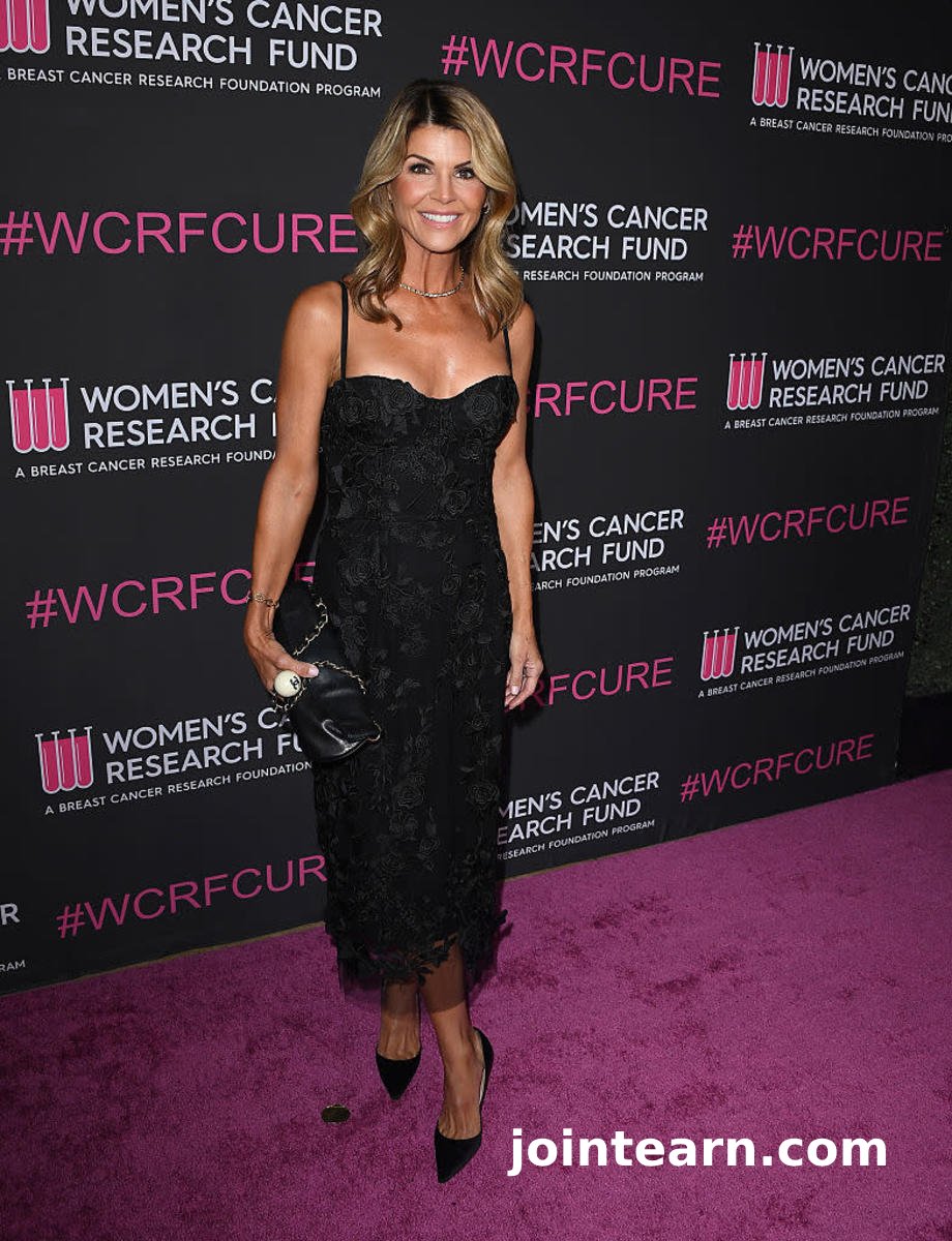 Lori Loughlin, 60, Stuns on the Red Carpet in Lacy Black Dress at Women’s Cancer Research Fund Gala