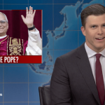 Colin Jost Mocks Right-Wing Criticism of New American Pope on Weekend Update