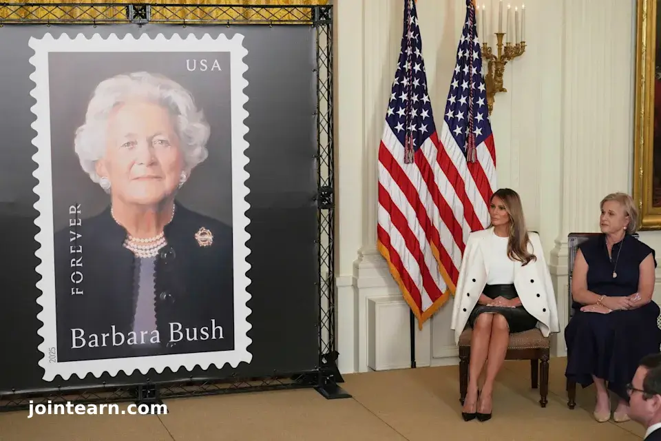 Melania Trump Hosts White House Event to Unveil Barbara Bush Postage Stamp